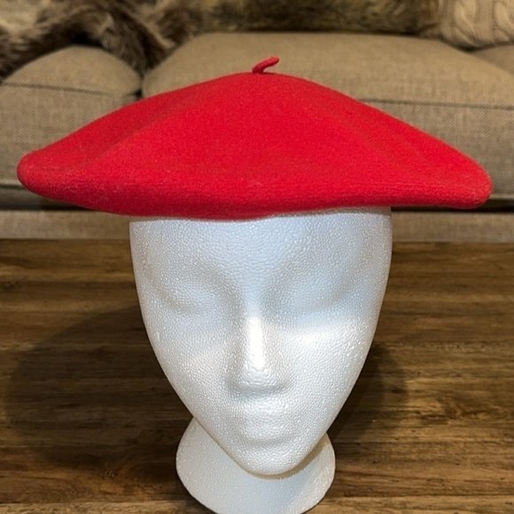 VTG Laulhère Authentic Red Traditional Made in Paris France Wool Beret Hat/Cap main image 9